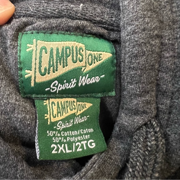 Campus One Spirit Wear Chicago college sweatshirt hoodies grey size 2XL - Picture 8 of 9